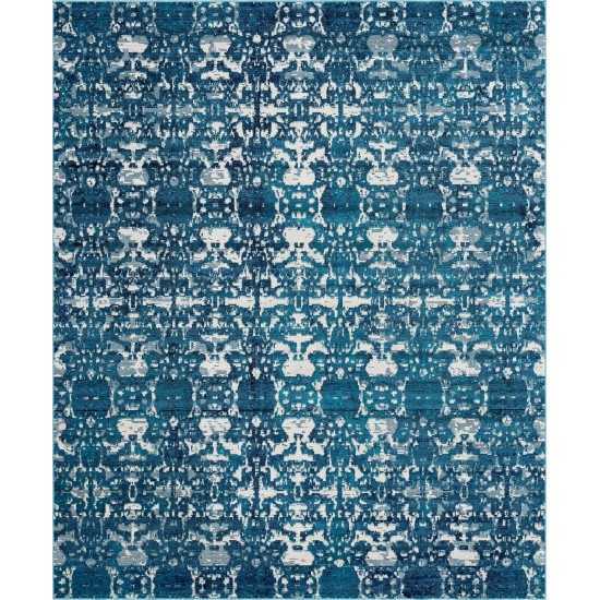 Rug Unique Loom Charm Navy Blue Rectangular 8' 0 x 10' 0