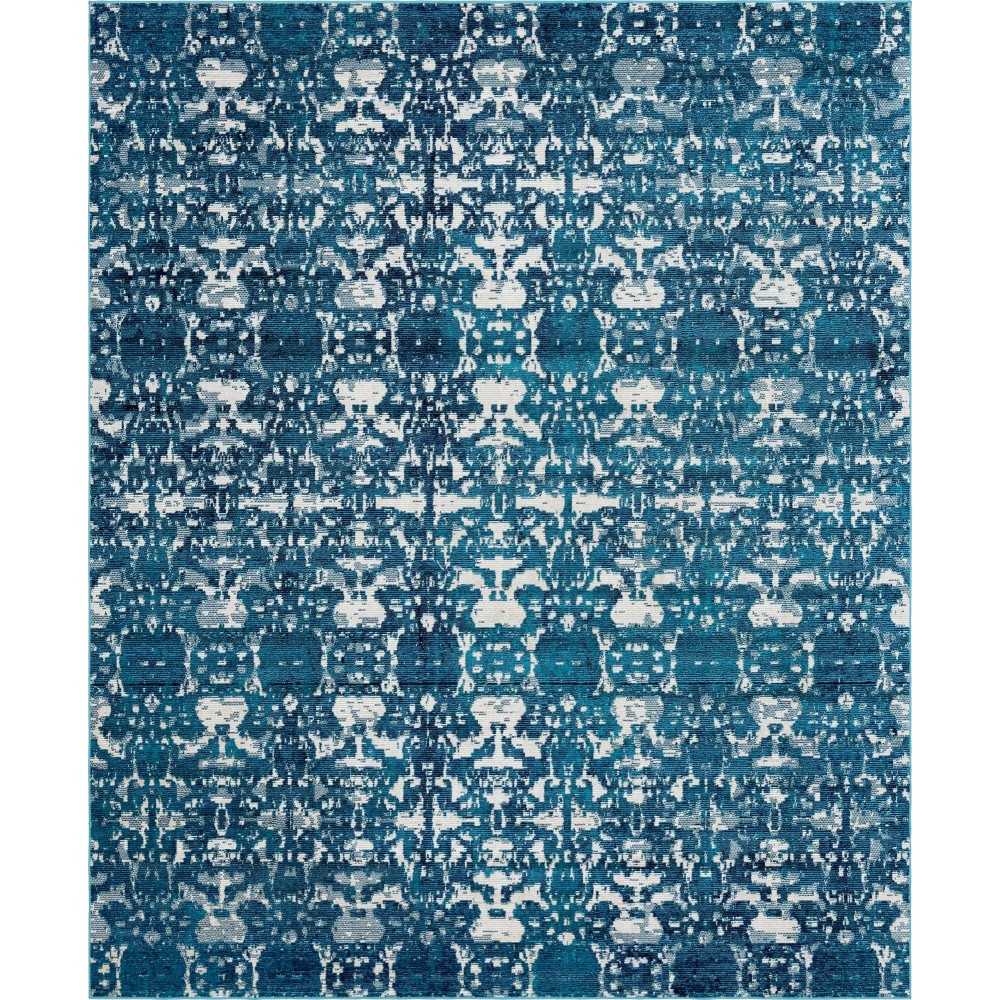 Rug Unique Loom Charm Navy Blue Rectangular 8' 0 x 10' 0