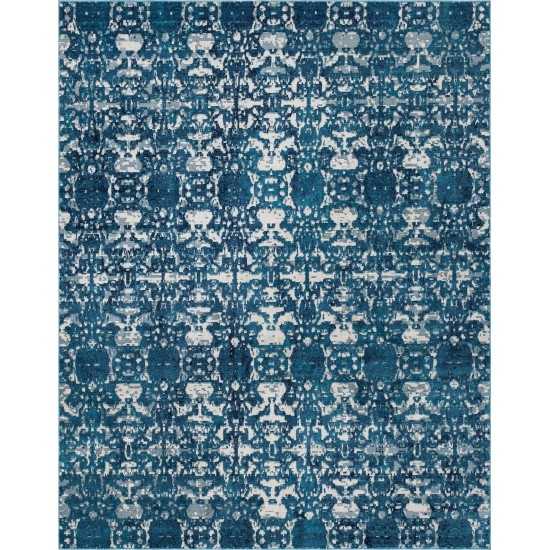 Rug Unique Loom Charm Navy Blue Rectangular 9' 0 x 12' 0