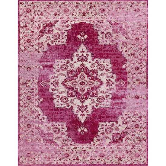 Rug Unique Loom Charm Pink Rectangular 9' 0 x 12' 0