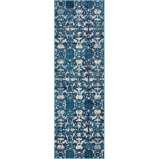 Rug Unique Loom Charm Navy Blue Runner 2' 2 x 6' 0