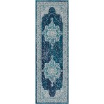 Rug Unique Loom Charm Navy Blue Runner 2' 2 x 6' 0