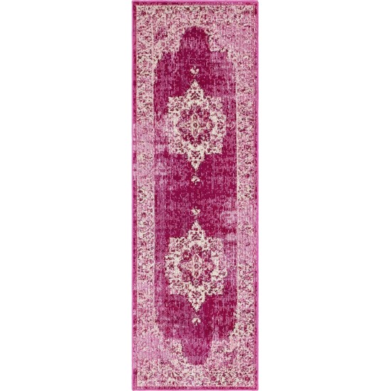 Rug Unique Loom Charm Pink Runner 2' 2 x 6' 0