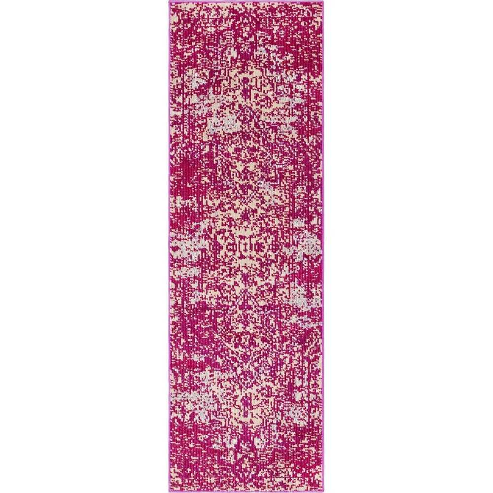 Rug Unique Loom Charm Fuchsia Runner 2' 2 x 6' 0 Rug Unique Loom Charm Fuchsia Runner 2' 2 x 6' 0