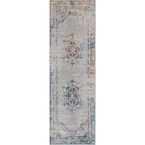 Rug Unique Loom Charm Gray Runner 2' 2 x 6' 0