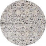 Rug Unique Loom Charm Gray Round 4' 0 x 4' 0