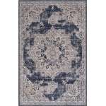 Rug Unique Loom Chateau Navy Blue Rectangular 4' 0 x 6' 0