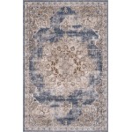 Rug Unique Loom Chateau Beige/Light Blue Rectangular 4' 0 x 6' 0