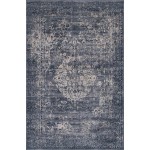 Rug Unique Loom Chateau Navy Blue Rectangular 4' 0 x 6' 0