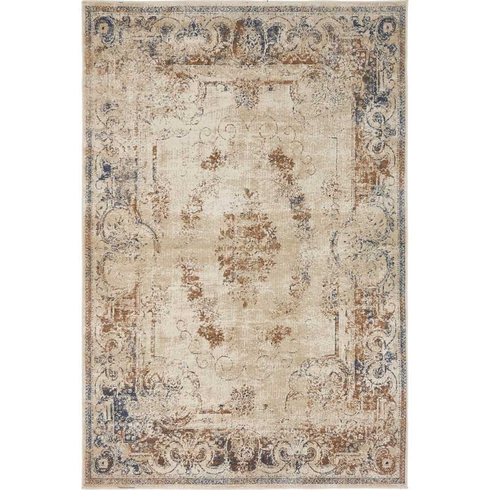 Rug Unique Loom Chateau Beige Rectangular 4' 0 x 6' 0