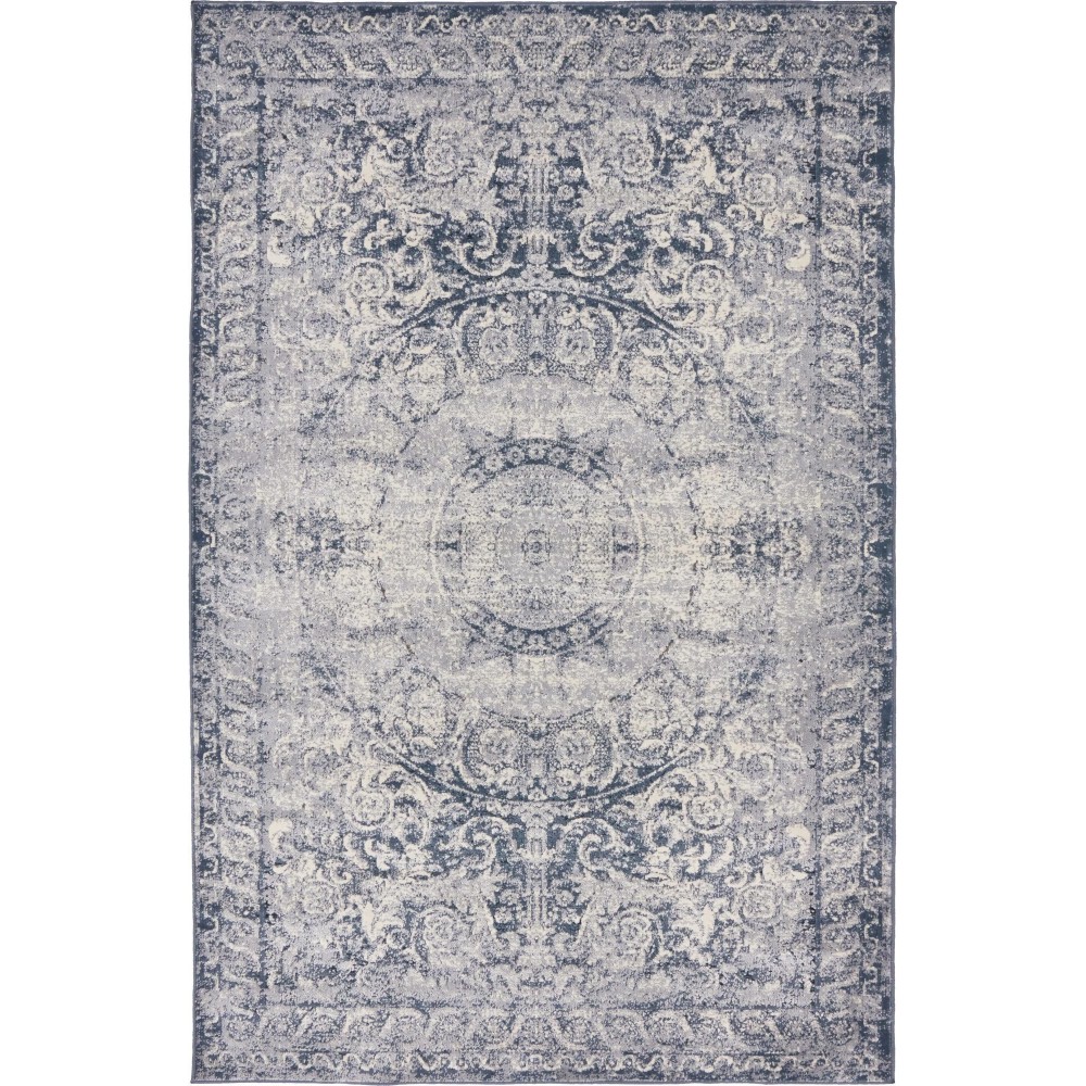 Rug Unique Loom Chateau Navy Blue Rectangular 4' 0 x 6' 0 Rug Unique Loom Chateau Navy Blue Rectangular 4' 0 x 6' 0