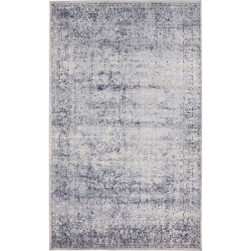 Rug Unique Loom Chateau Navy Blue Rectangular 5' 0 x 8' 0 Rug Unique Loom Chateau Navy Blue Rectangular 5' 0 x 8' 0