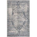 Rug Unique Loom Chateau Navy Blue Rectangular 5' 0 x 8' 0