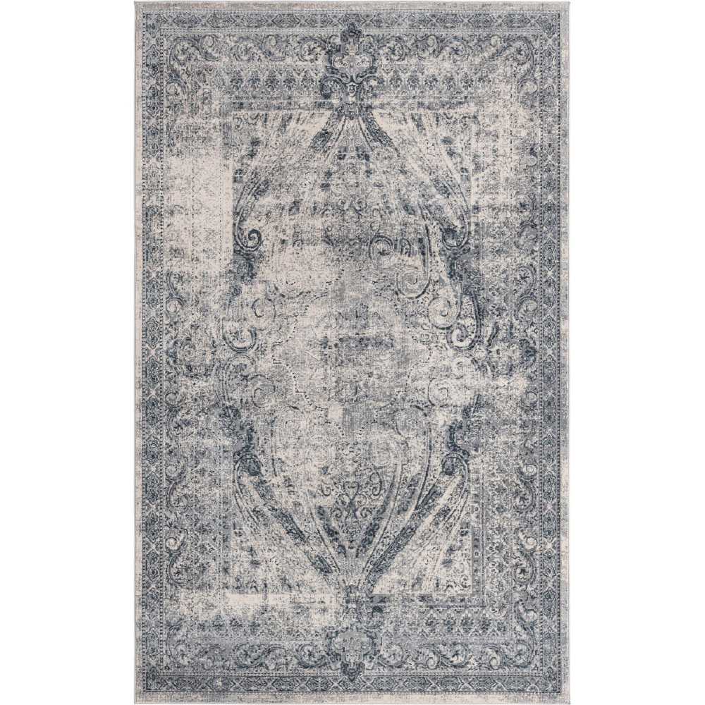 Rug Unique Loom Chateau Navy Blue Rectangular 5' 0 x 8' 0 Rug Unique Loom Chateau Navy Blue Rectangular 5' 0 x 8' 0