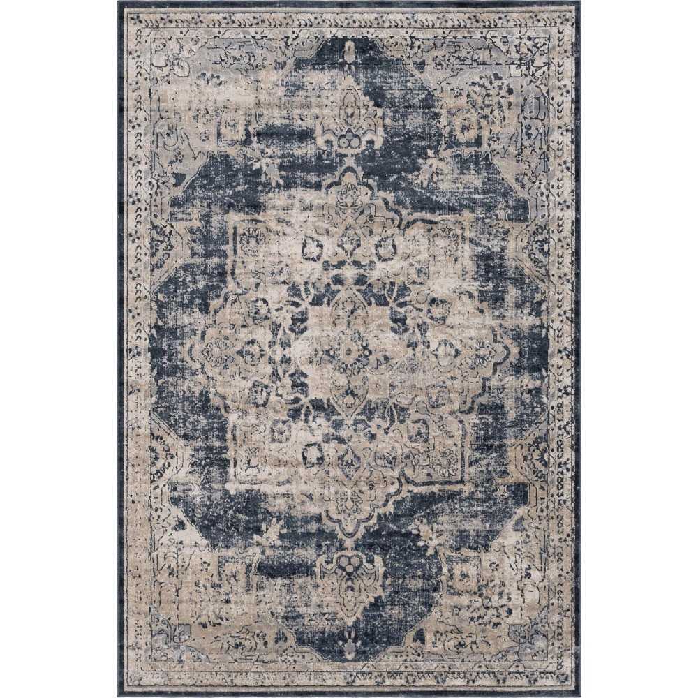 Rug Unique Loom Chateau Navy Blue Rectangular 6' 0 x 9' 0 Rug Unique Loom Chateau Navy Blue Rectangular 6' 0 x 9' 0