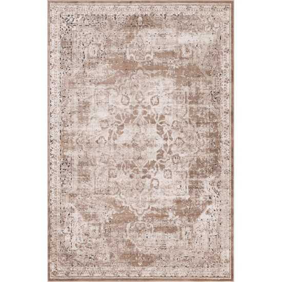 Rug Unique Loom Chateau Light Brown Rectangular 6' 0 x 9' 0