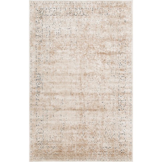 Rug Unique Loom Chateau Beige Rectangular 6' 0 x 9' 0