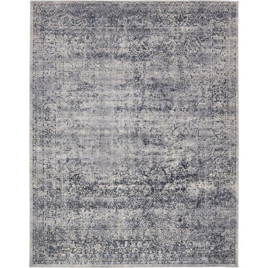 Rug Unique Loom Chateau Navy Blue Rectangular 8' 0 x 10' 0