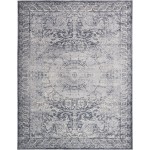 Rug Unique Loom Chateau Navy Blue Rectangular 8' 0 x 10' 0