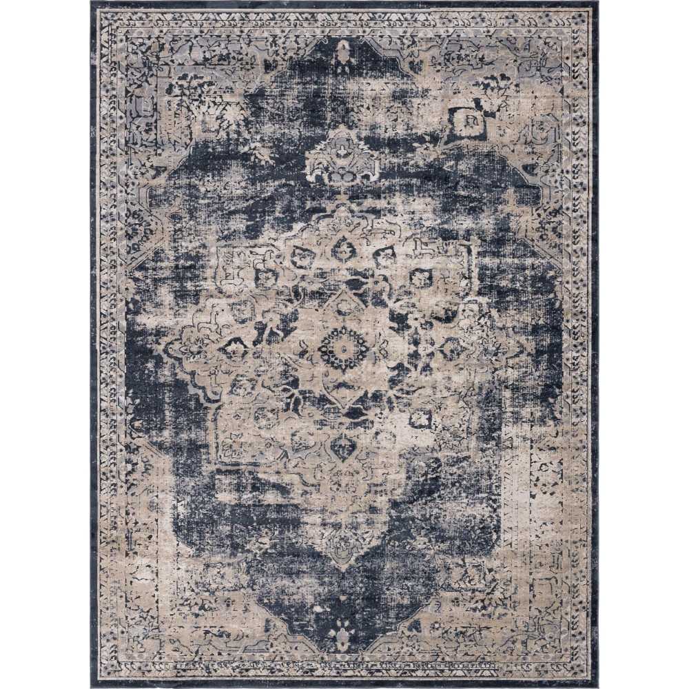 Rug Unique Loom Chateau Navy Blue Rectangular 9' 0 x 12' 0 Rug Unique Loom Chateau Navy Blue Rectangular 9' 0 x 12' 0