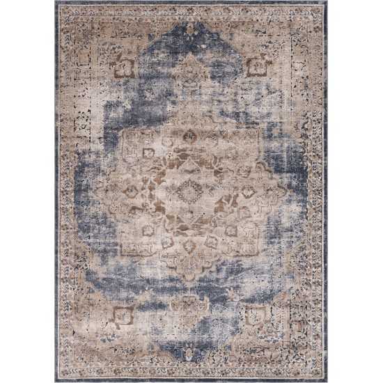 Rug Unique Loom Chateau Beige/Light Blue Rectangular 9' 0 x 12' 0