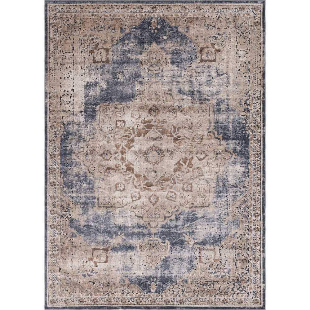 Rug Unique Loom Chateau Beige/Light Blue Rectangular 9' 0 x 12' 0