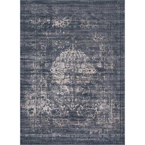 Rug Unique Loom Chateau Navy Blue Rectangular 9' 0 x 12' 0