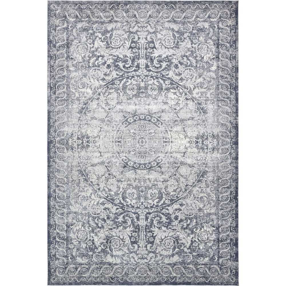 Rug Unique Loom Chateau Navy Blue Rectangular 10' 0 x 14' 5