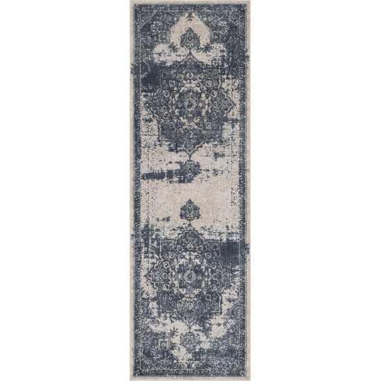 Rug Unique Loom Chateau Gray Runner 2' 2 x 6' 7