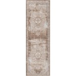Rug Unique Loom Chateau Light Brown Runner 2' 2 x 6' 7