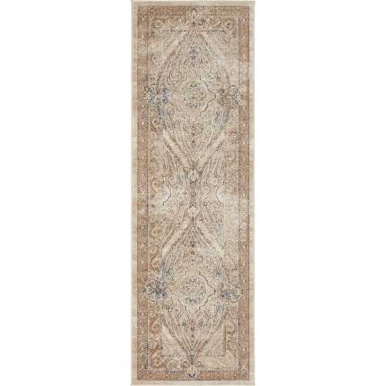 Rug Unique Loom Chateau Beige Runner 2' 2 x 6' 7