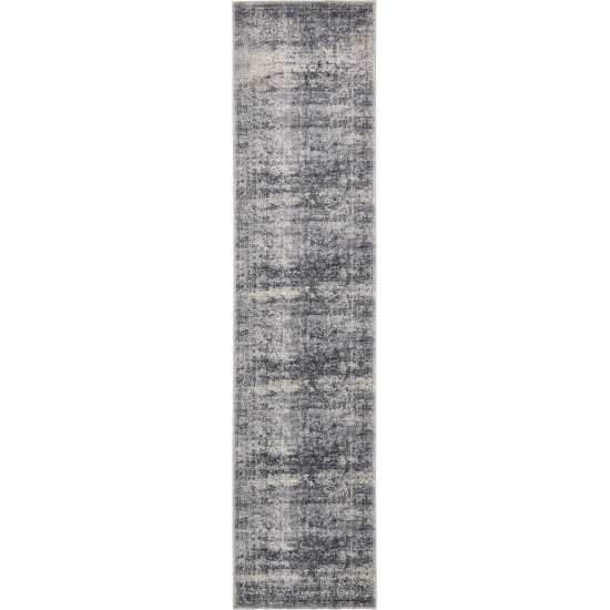 Rug Unique Loom Chateau Navy Blue Runner 3' 0 x 13' 0
