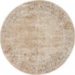 Rug Unique Loom Chateau Beige Round 4' 0 x 4' 0