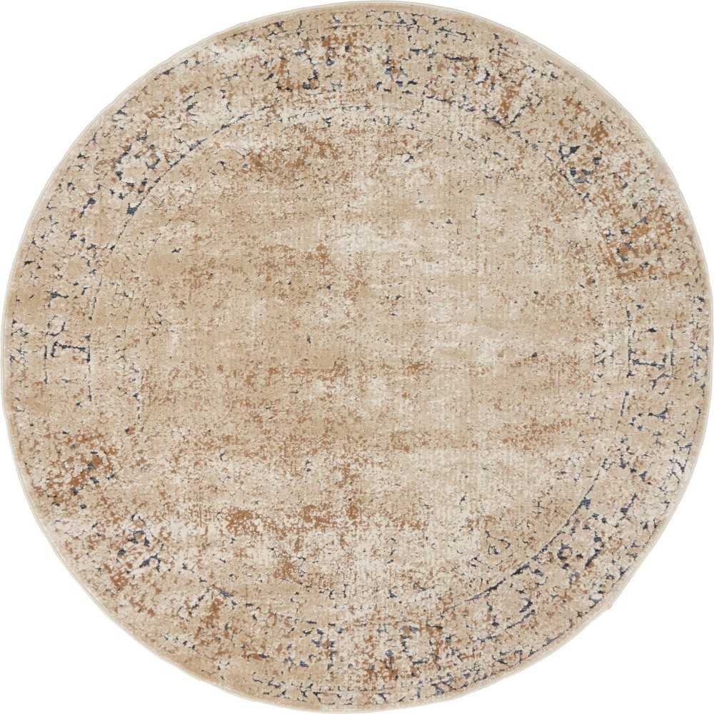 Rug Unique Loom Chateau Beige Round 4' 0 x 4' 0 Rug Unique Loom Chateau Beige Round 4' 0 x 4' 0