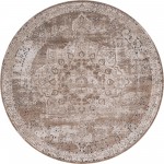 Rug Unique Loom Chateau Light Brown Round 8' 0 x 8' 0