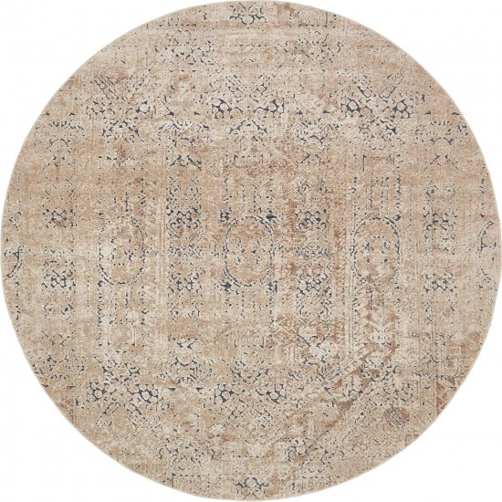 Rug Unique Loom Chateau Beige Round 8' 0 x 8' 0