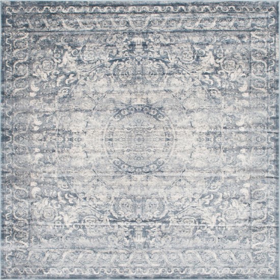 Rug Unique Loom Chateau Navy Blue Square 7' 0 x 7' 0