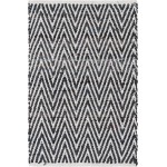 Rug Unique Loom Chindi Chevron Black Rectangular 2' 0 x 3' 0