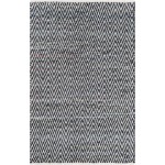 Rug Unique Loom Chindi Chevron Black Rectangular 4' 0 x 6' 0