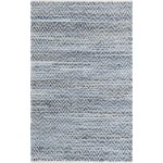 Rug Unique Loom Chindi Chevron Denim Rectangular 5' 0 x 8' 0
