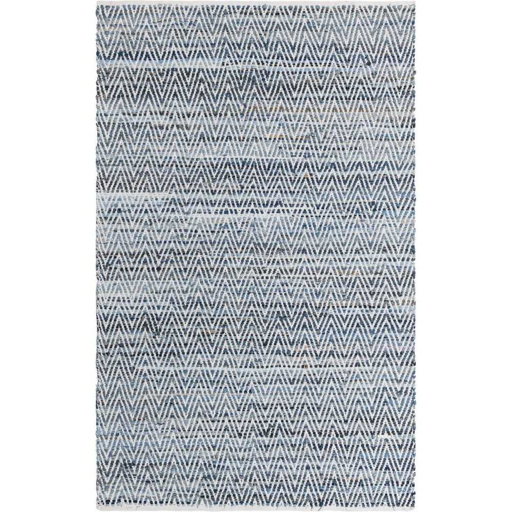 Rug Unique Loom Chindi Chevron Denim Rectangular 5' 0 x 8' 0 Rug Unique Loom Chindi Chevron Denim Rectangular 5' 0 x 8' 0