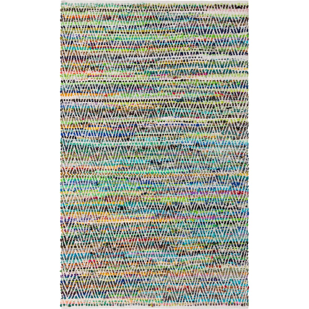 Rug Unique Loom Chindi Chevron Multi/Green Rectangular 5' 0 x 8' 0 Rug Unique Loom Chindi Chevron Multi/Green Rectangular 5' 0 x 8' 0