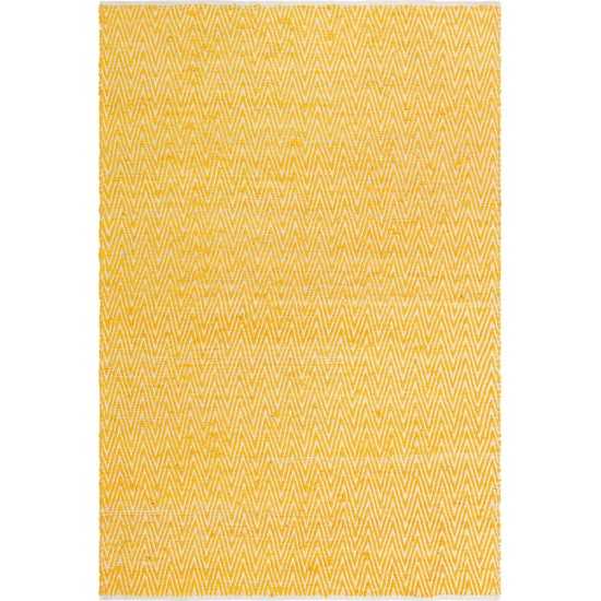 Rug Unique Loom Chindi Chevron Yellow Rectangular 7' 0 x 10' 0