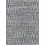 Rug Unique Loom Chindi Chevron Black Rectangular 8' 0 x 11' 0