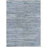 Rug Unique Loom Chindi Chevron Denim Rectangular 8' 0 x 11' 0