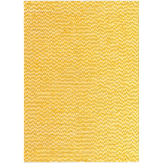 Rug Unique Loom Chindi Chevron Yellow Rectangular 8' 0 x 11' 0