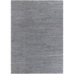 Rug Unique Loom Chindi Chevron Black Rectangular 10' 0 x 14' 0