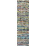 Rug Unique Loom Chindi Chevron Multi/Green Runner 2' 2 x 6' 0
