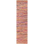 Rug Unique Loom Chindi Chevron Multi/Red Runner 2' 7 x 10' 0