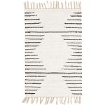 Rug Unique Loom Chindi Cotton Ivory Rectangular 2' 0 x 3' 0